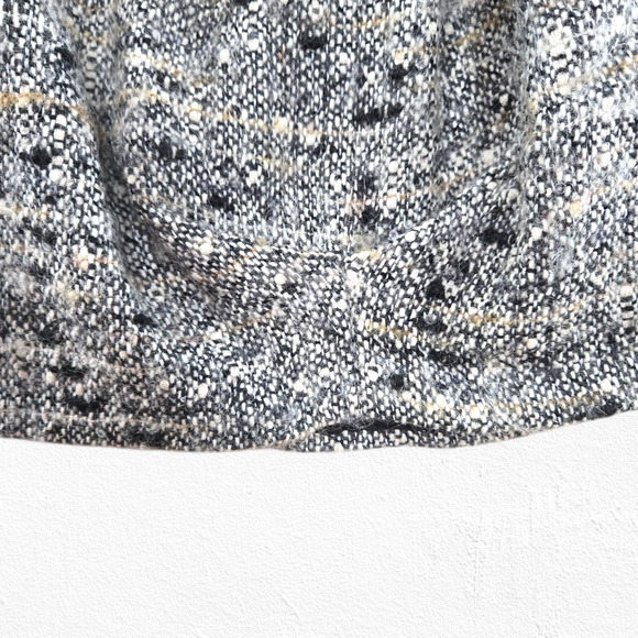 Anna Sui Tweed Bubble Skirt Black White Wool Blend Textured Mini Size 12 XS - Picture 4 of 8